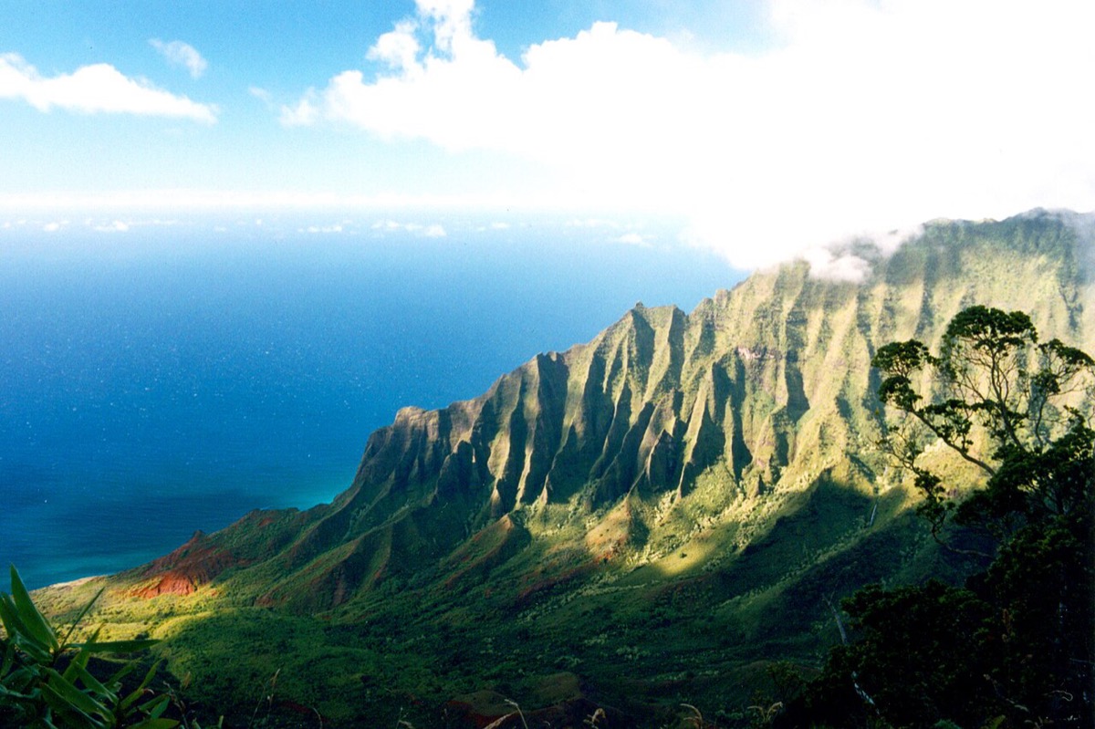 The Nā Pali coast on Kauaʻi, Hawaii — the island where Lilo & Stitch is set