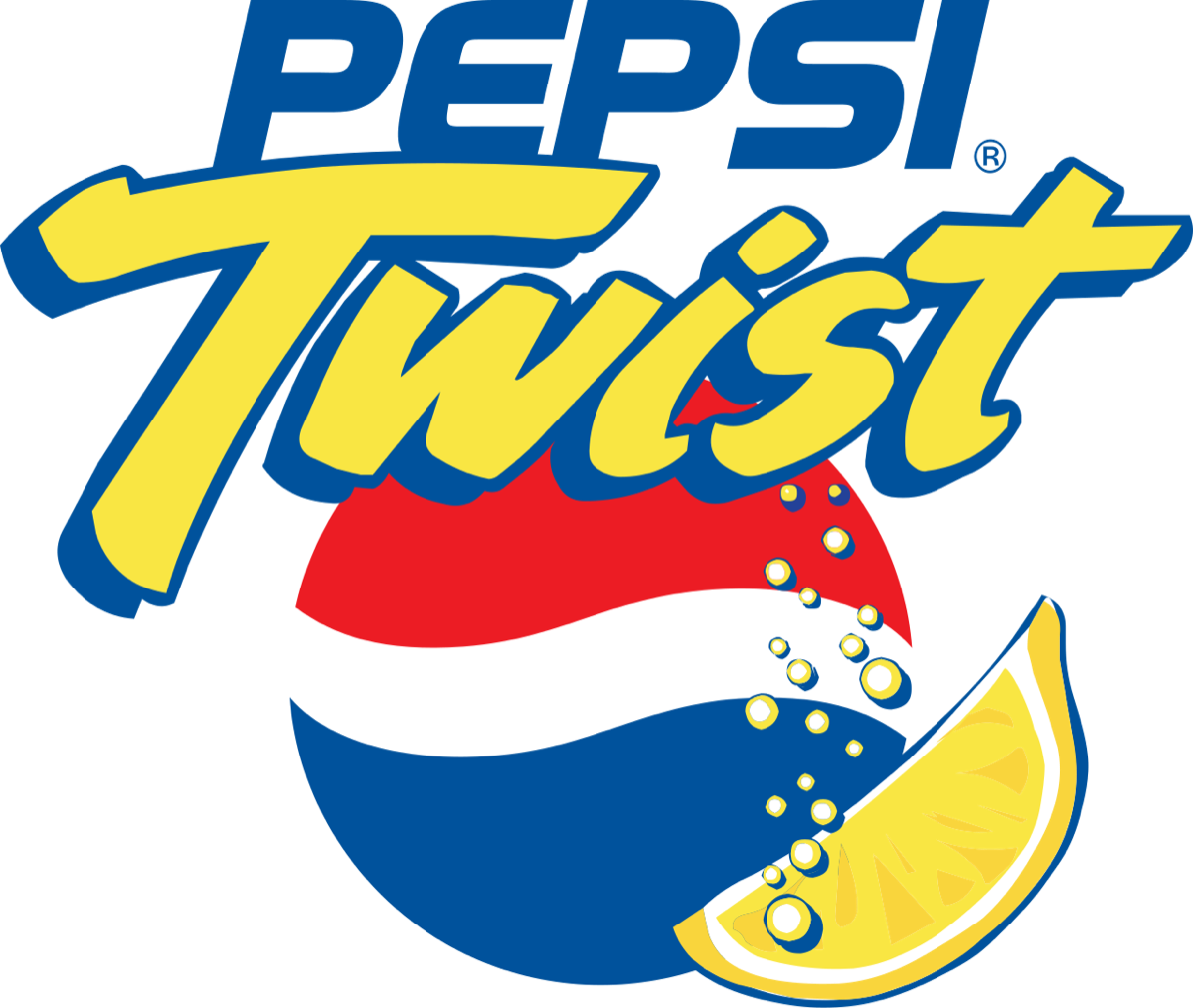 The Pepsi Twist logo from its 2000 US launch — the Pepsi globe with a lemon wedge